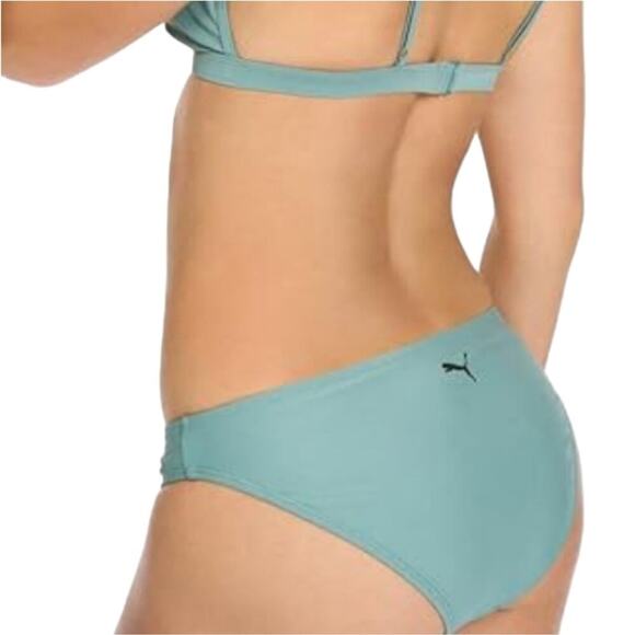 PUMA Moss Green Triangle Built-in-Bra Lined Bikini Swimsuit Size XXL‎ NEW - Picture 8 of 11